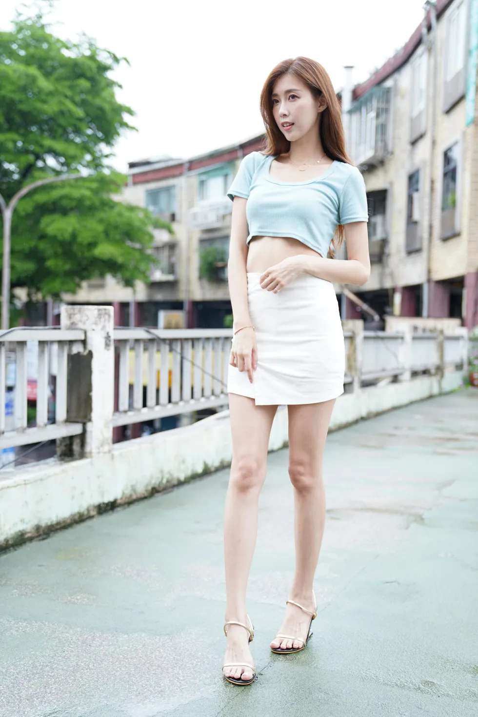 [Mzsock] NO.129 Liao Tingqi’s midriff-revealing short skirt shows off her beautiful legs street photography#[99P]-6