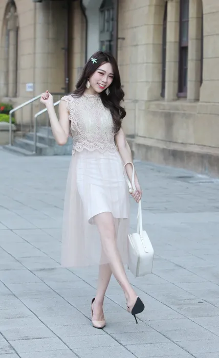 [Mzsock] NO.097 Lin Zhirong small dress high heels beautiful legs outdoor shot street photography#[88P]-1