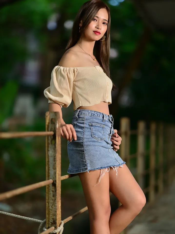 [Mzsock] NO.203 Xu Xiaozhen denim short skirt, high heels and beautiful legs street photography#[73P]-64