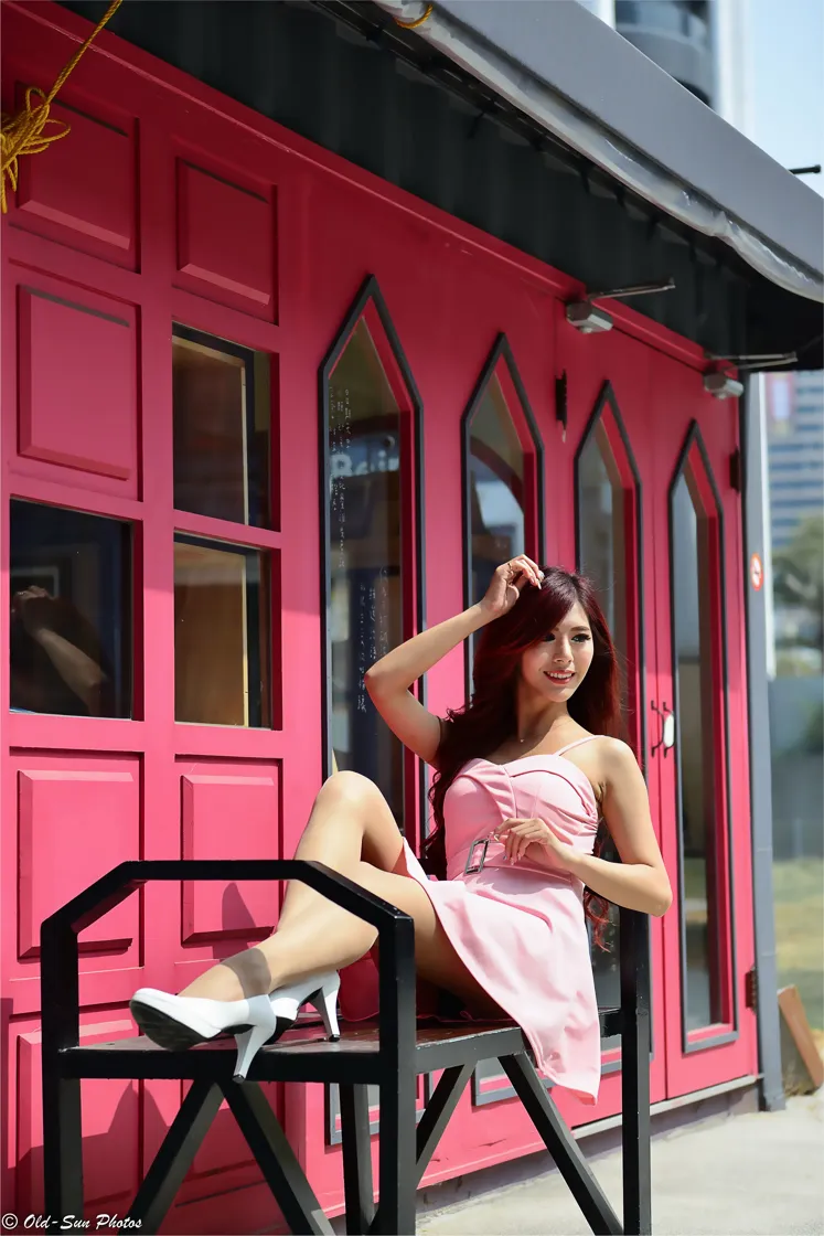 [Mzsock] NO.155 Gao Xuan pink dress, short skirt, stockings, high heels and beautiful legs street photography#[82P]-27